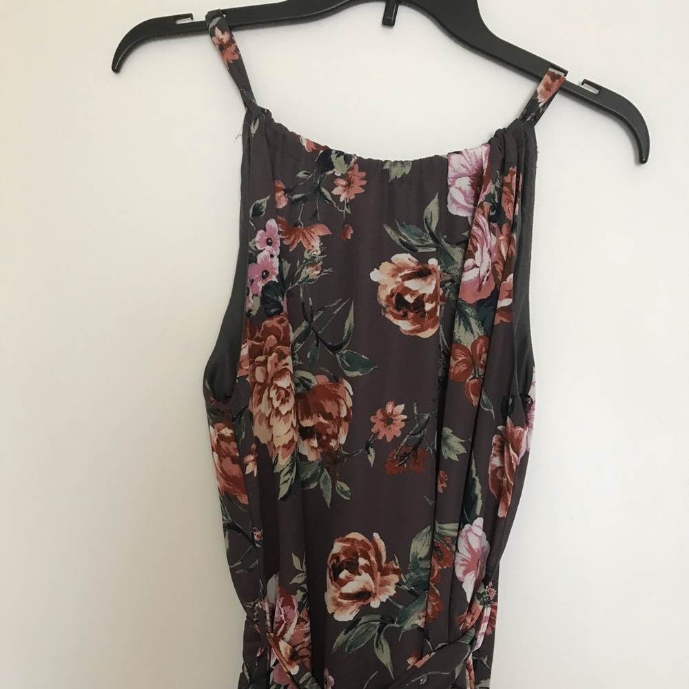 Every maxi gown, chiffon top floral layer